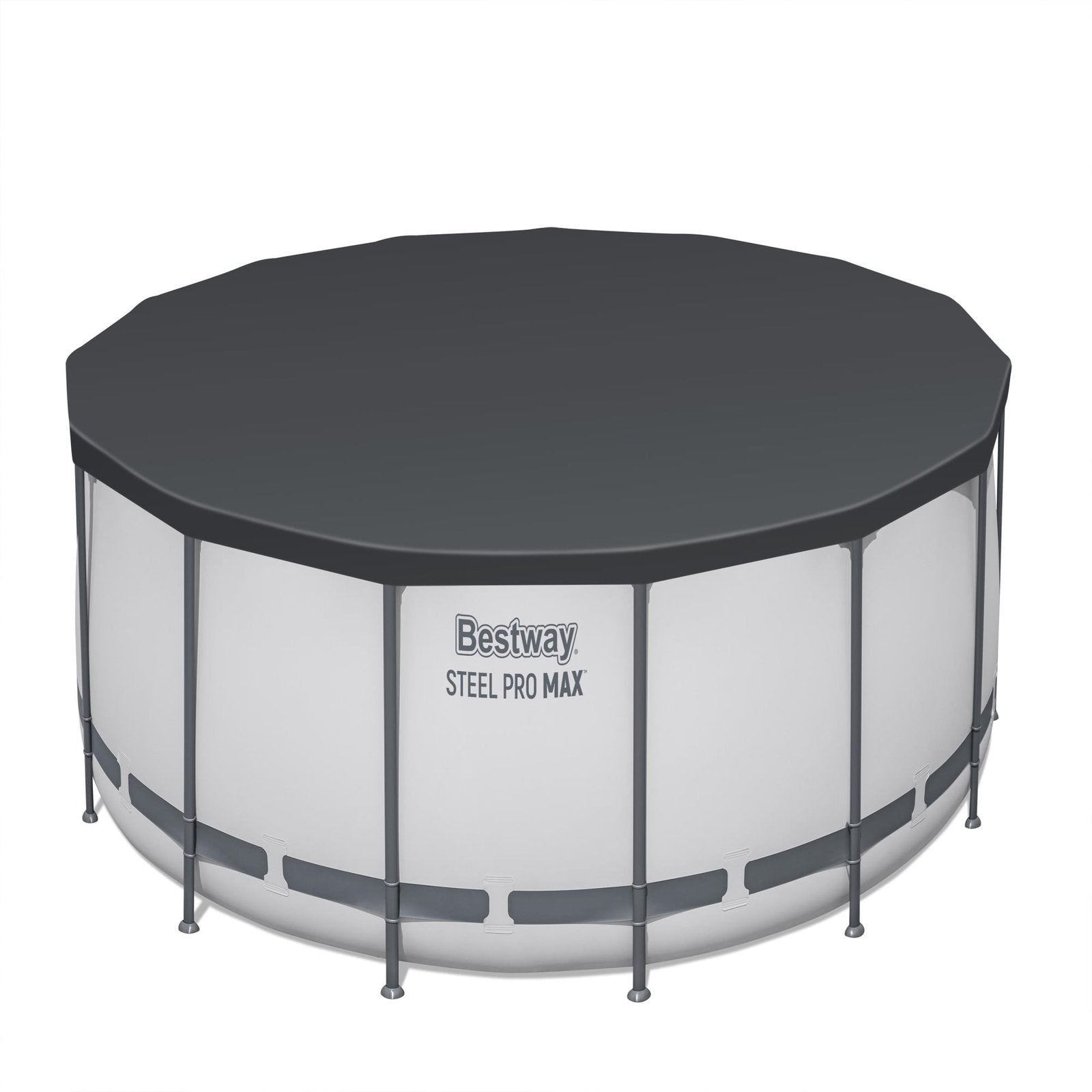 Bestway Steel Pro MAX 10 Foot x 30 Inch Round Metal Frame Above Ground Outdoor Backyard Swimming Pool Set with 330 GPH Filter Pump