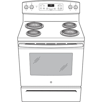 GE 30″ Freestanding Electric Range JB256DMBB