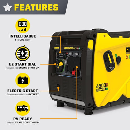 Champion 4,500-Watt Portable Dual Fuel Inverter Generator 200991