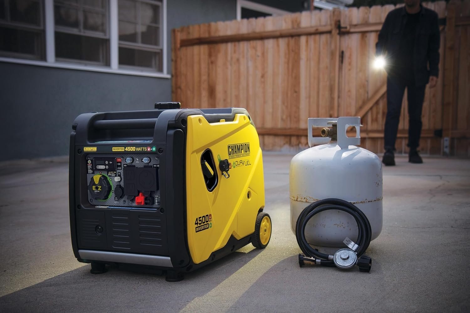 Champion 4,500-Watt Portable Dual Fuel Inverter Generator 200991