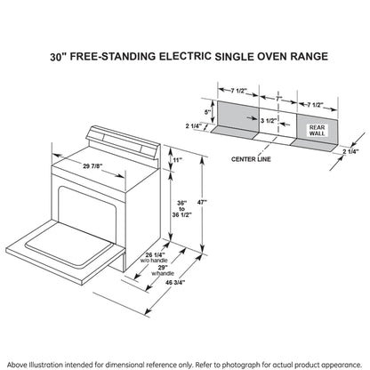 GE 30″ Freestanding Electric Range JB256DMBB