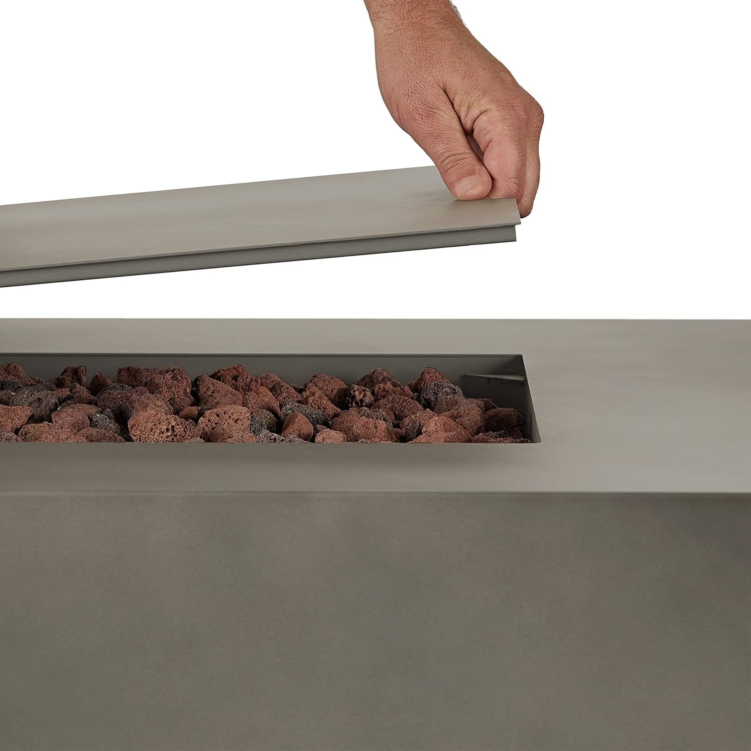 Real Flame Aegean 70″ Rectangle Propane Fire Table
