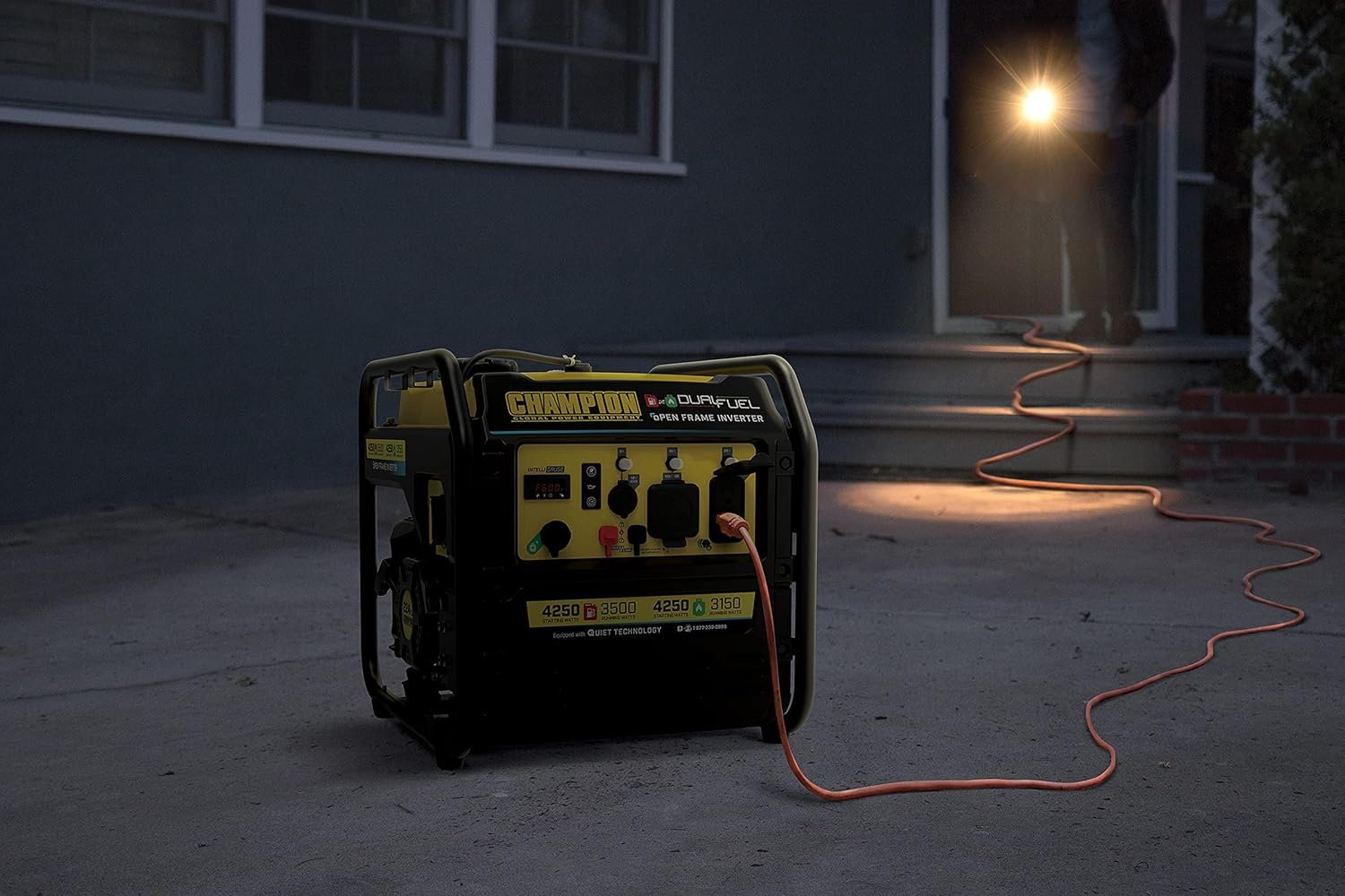Champion 4250-Watt Dual Fuel RV Ready Open Frame Inverter Generator