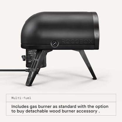 Gozney Roccbox Outdoor Pizza Oven, Black, Portable, Gas & Wood Fired, Restaurant-Grade