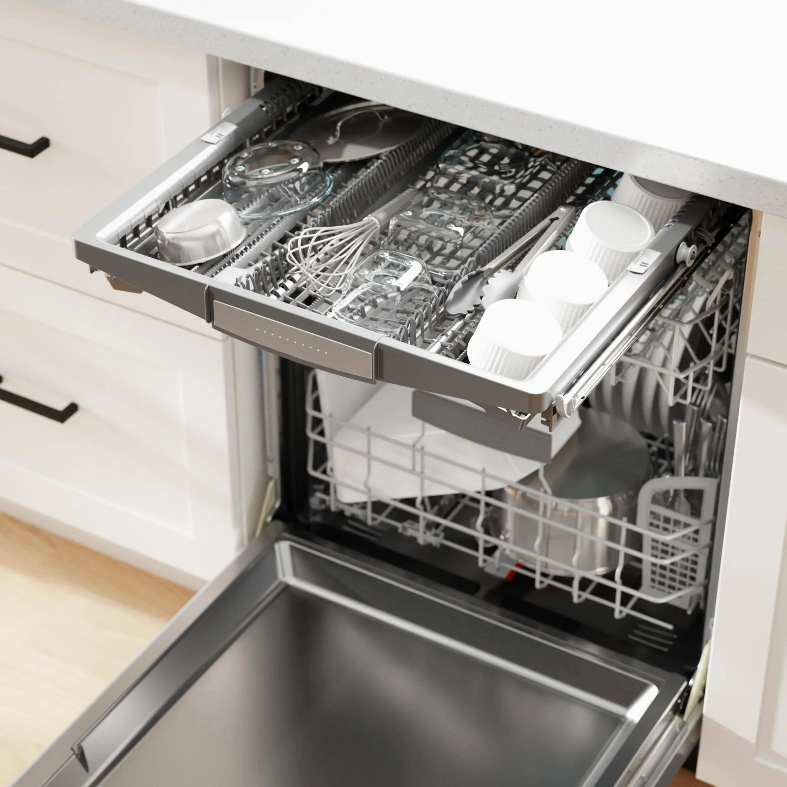 Bosch 800 Series 24 in. Top Control Smart Dishwasher with 42 dBa Sound Level, 3rd-Rack, CrystalDry & Pocket – Stainless Steel